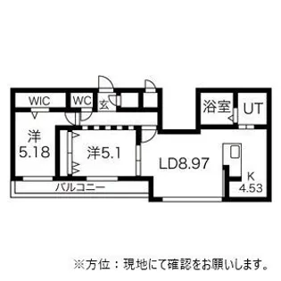 ESTAVIE円山(エスタヴィエ円山)【0303号室】の間取り