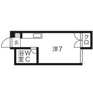 広西コーポ【107号室】の間取り
