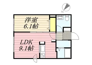 フェリーチェ琴似【0405号室】の間取り