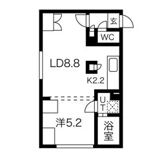 カーサフェリーチェ医大前【2階】の間取り