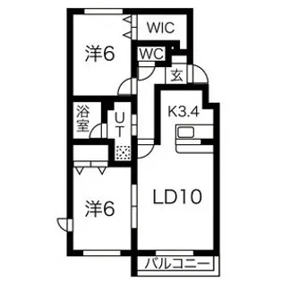 コアン・アンソレイエ【3階】の間取り