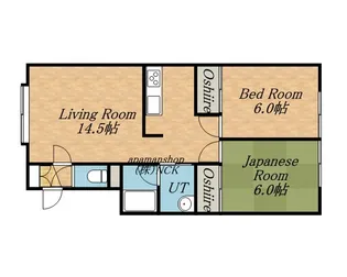 ヴィラコート八軒【203号室】の間取り