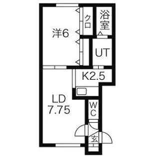 メゾングランイル【1階】の間取り