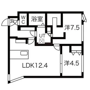 レブニーズ ザ・レジデンス 二十四軒 セカンド【1階】の間取り