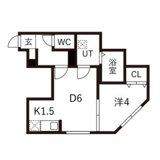 カフリシエ発寒南【102号室】の間取り