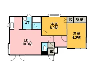 フォーサイト宮の沢【202号室】の間取り