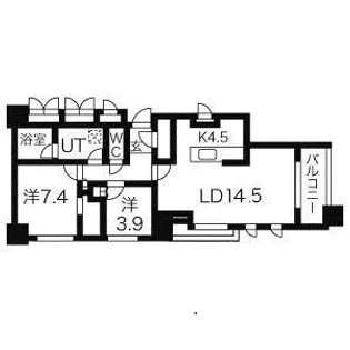 プライムメゾン大通公園【12階】の間取り