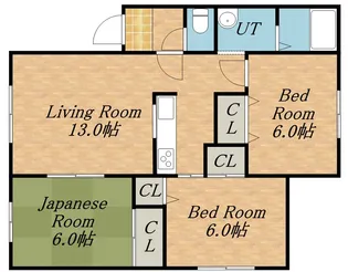 エストラージュ西野弐番館【0101号室】の間取り