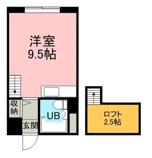 シャトー北24条【2階】の間取り