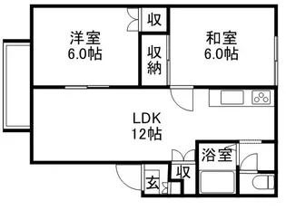 アーバンライフ山の手【1階】の間取り