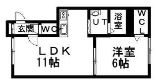 1LDKの間取り画像