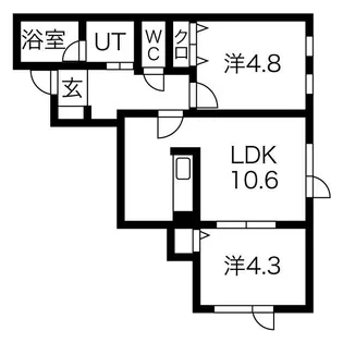 PRESENCE八軒【3階】の間取り