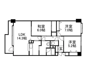 アルス二十四軒【6階】の間取り