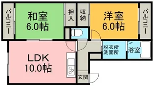 シャトー32【405号室】の間取り