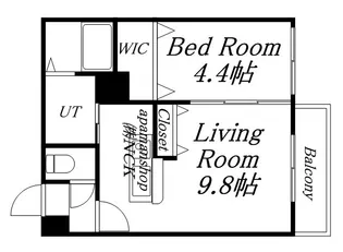 ラグゼ山の手【3階】の間取り