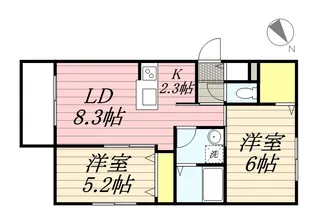 ミカエルアルファⅢ(ミカエルアルファスリー)【3階】の間取り