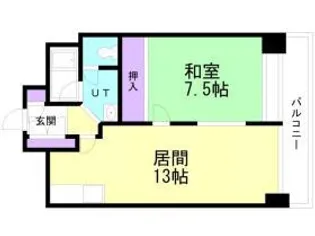 ハイデンス琴似【0716号室】の間取り