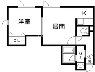 1LDKの間取り画像