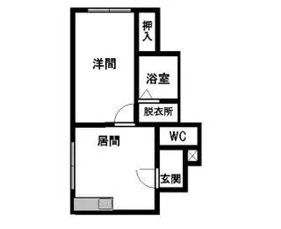ラポール宮の沢【105号室】の間取り