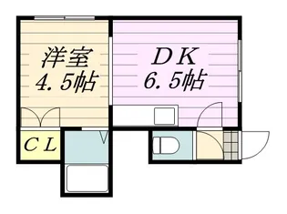グランドール八軒B【216号室】の間取り