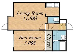 フレンドリー山の手【408号室】の間取り
