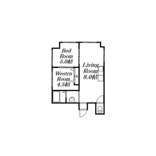 コーポサザン【201号室】の間取り