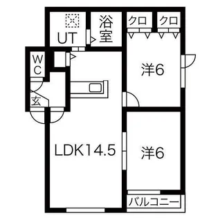 ベルナティオ南あいの里【1階】の間取り
