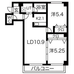 LASA宮の沢【4階】の間取り
