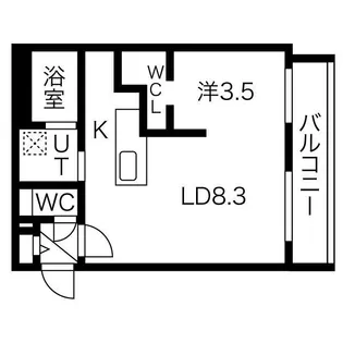 エアフォルク発寒南【2階】の間取り