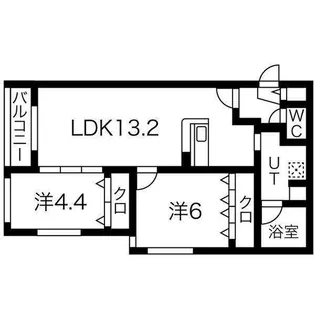 ヴォヤージュ円山【4階】の間取り