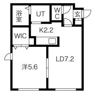VIVACE HASSAMU(ヴィヴァーチェ発寒)【2階】の間取り