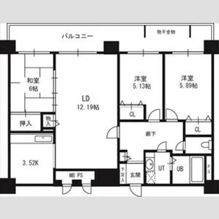 ソレイユ発寒【00205号室】の間取り
