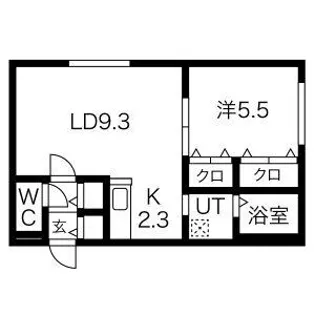 レストシティ琴似【4階】の間取り