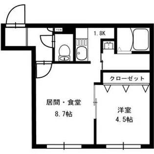 セントラルステート発寒南【103号室】の間取り