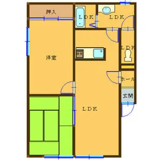 しらかばハイツ【201号室】の間取り
