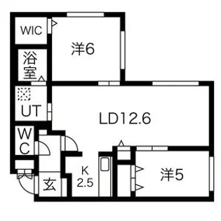 WEST VILLETTA(ウエストヴィレッタ)【1階】の間取り