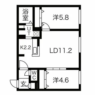ブランシャールEK琴似【4階】の間取り