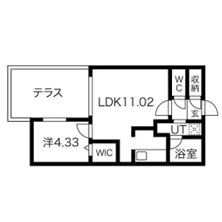 ロテュス【1階】の間取り
