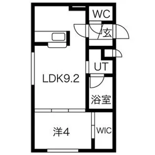 アレグリア琴似【1階】の間取り