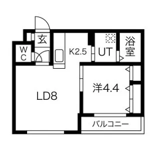 プルミエ発寒【4階】の間取り
