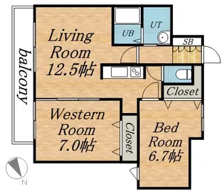 アルティ発寒【501号室】の間取り
