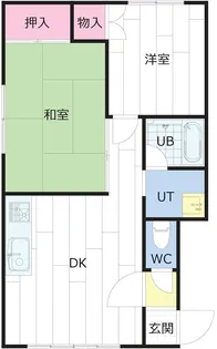 パレス木下【201号室】の間取り
