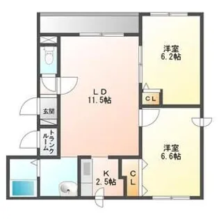 エクセルハイツ西宮の沢【1階】の間取り