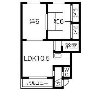 グランドール小林【2階】の間取り