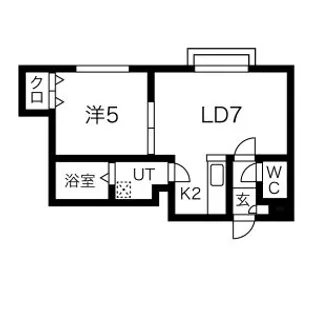 フォルム八軒【203号室】の間取り