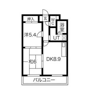 リバーサイドマンションパート2【3階】の間取り