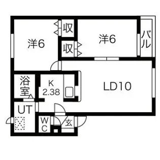 ウィスタリアI【102号室】の間取り