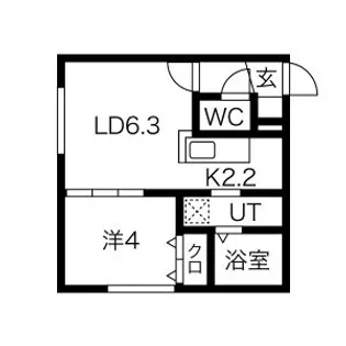 ベルコート西野【3階】の間取り