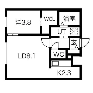 BELLISSIMO HASSAMU(ベリッシモハッサム)【102号室】の間取り