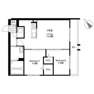 AURELIA琴似(オーレリア)【4階】の間取り